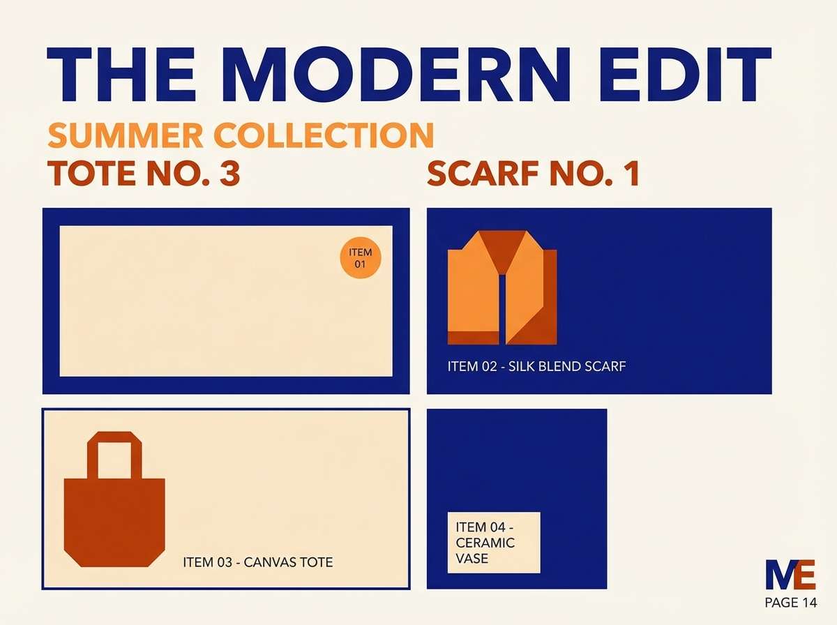 home decor lookbook layout