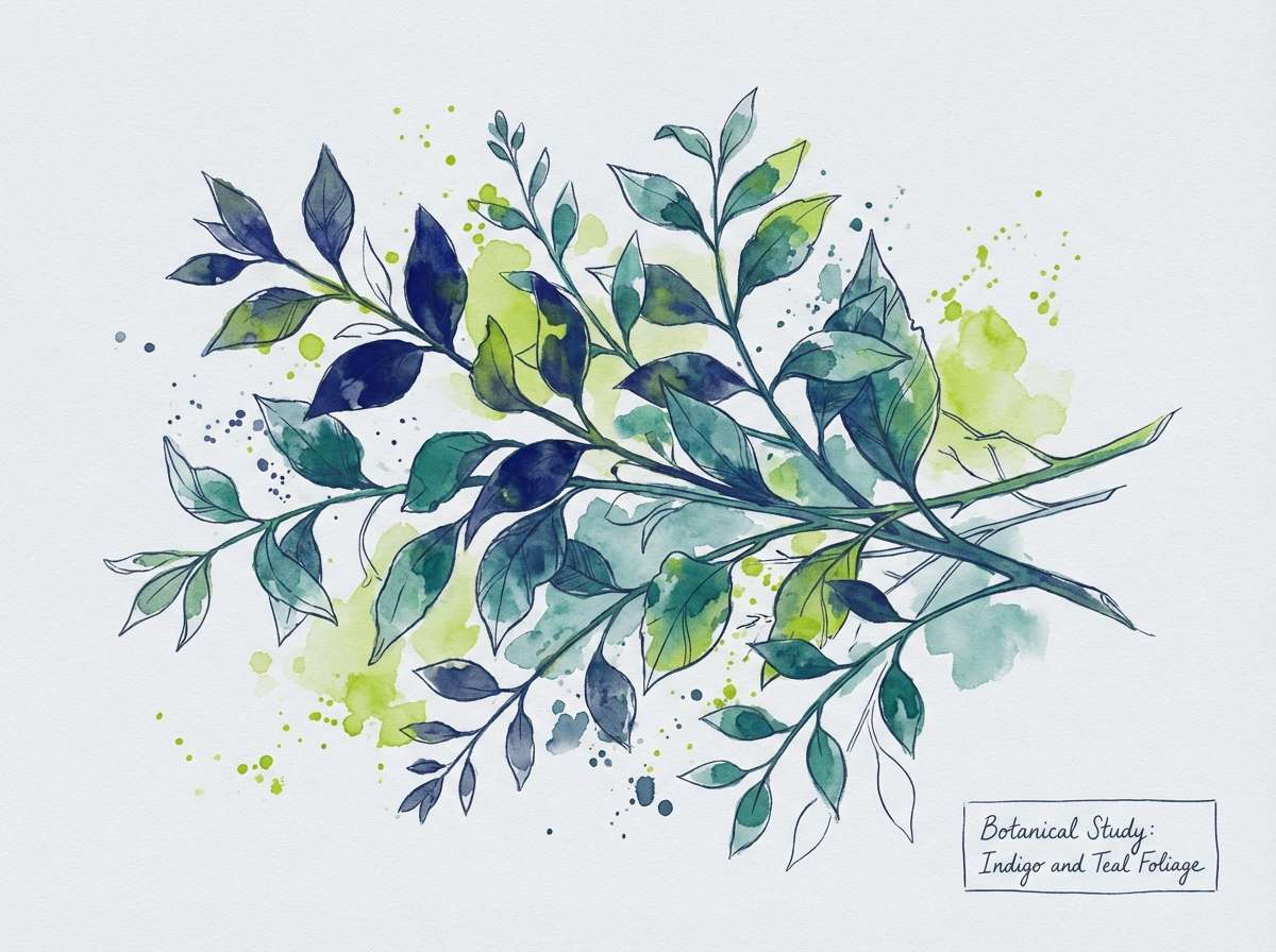 watercolor leaves illustration