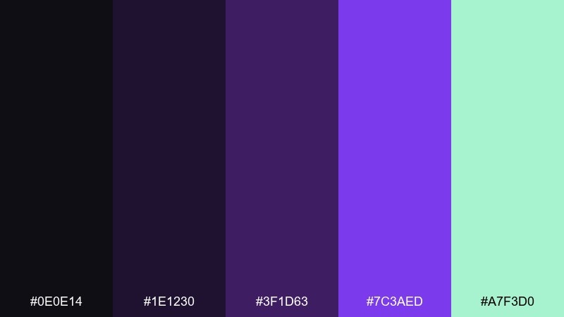 ultraviolet conference color palette with hex codes