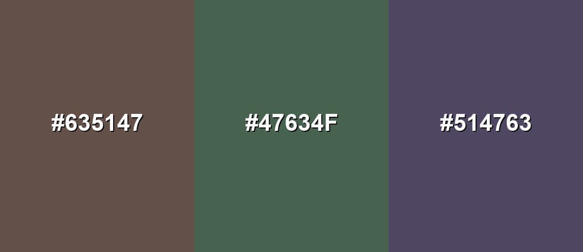 triadic combinations of umber-color