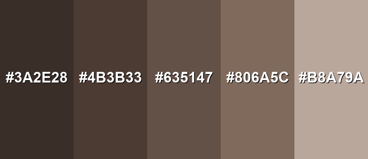 shades and variations of umber-color