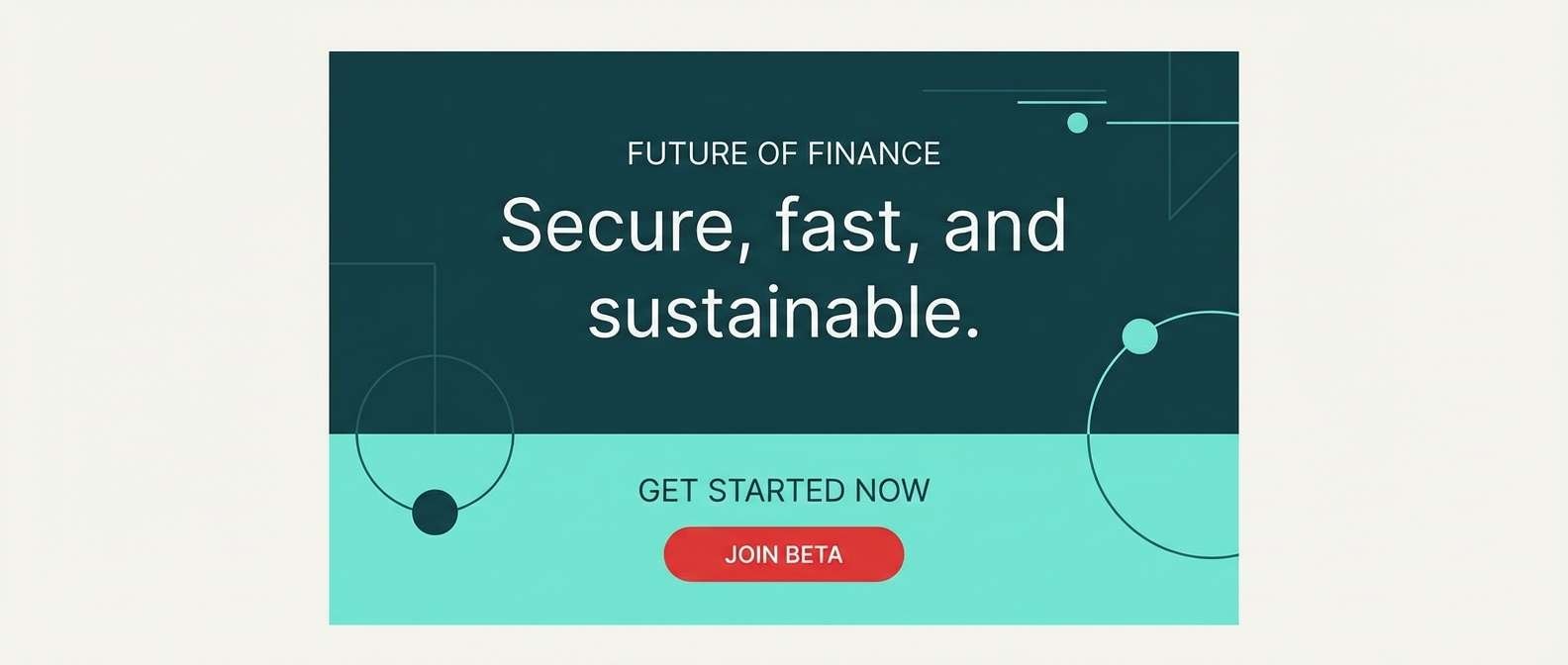 teal landing with red cta