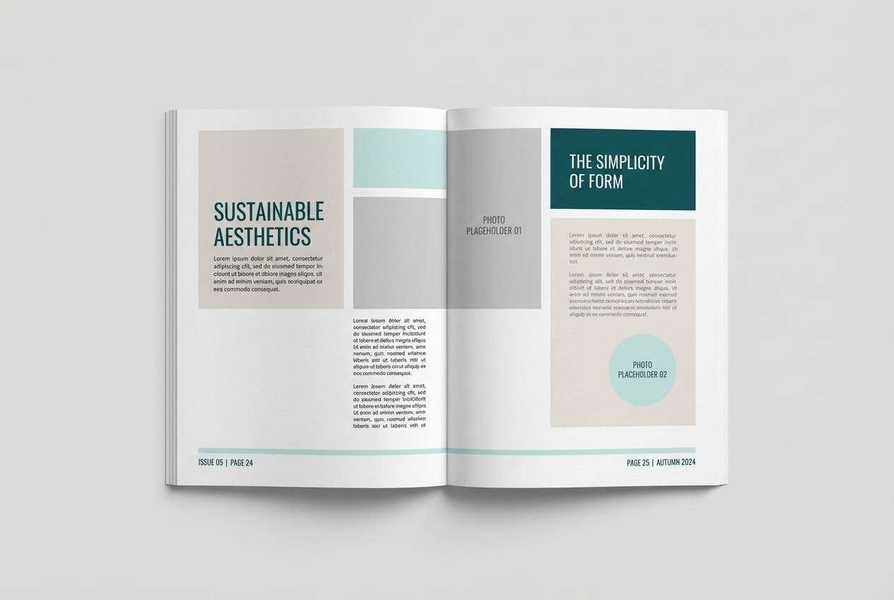 airy editorial layout