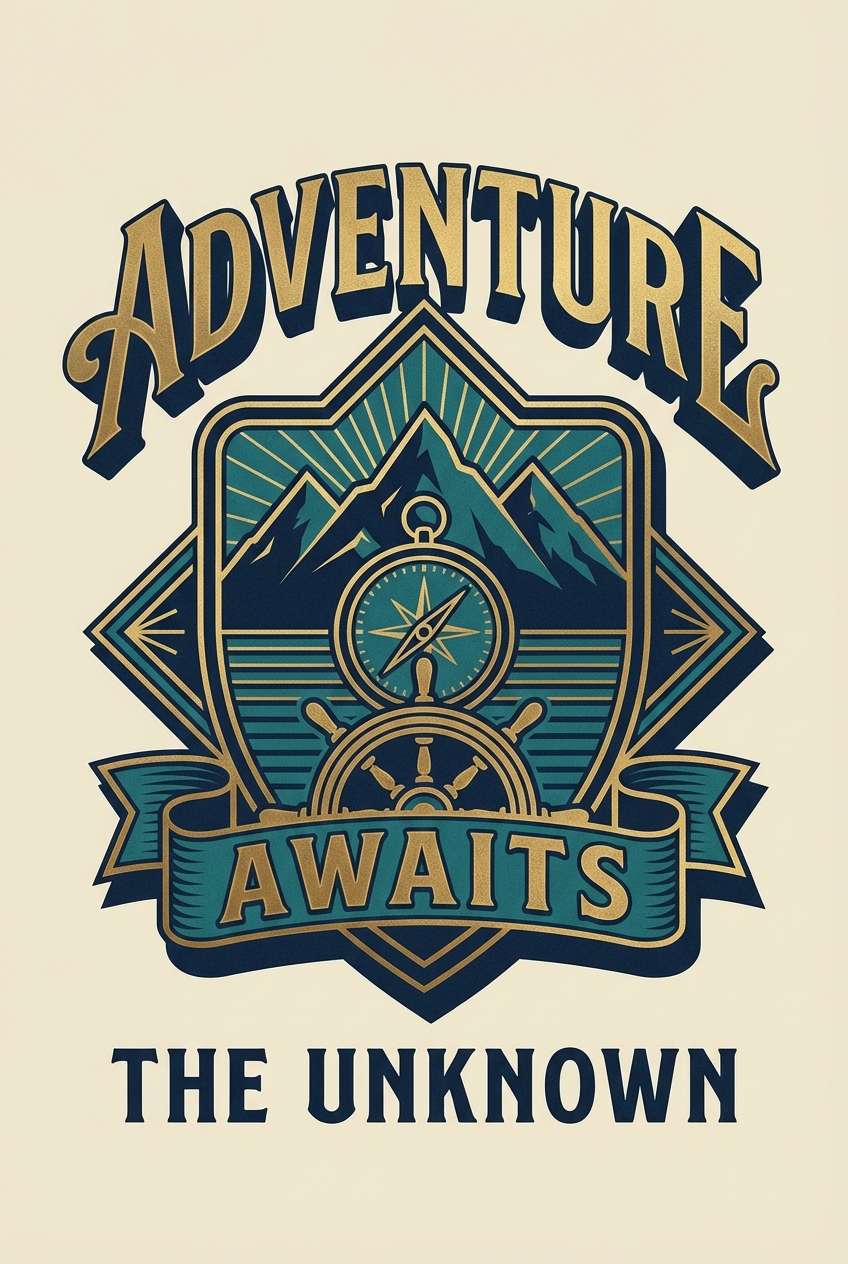 navy teal gold poster