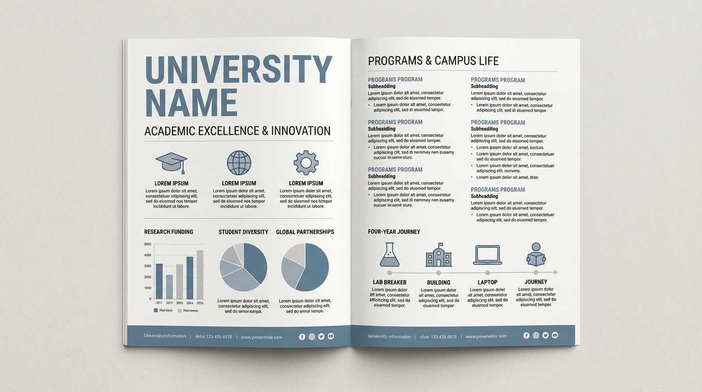 university brochure layout