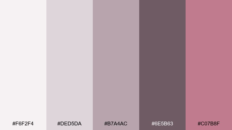 urban blush cool grey color palette with hex codes