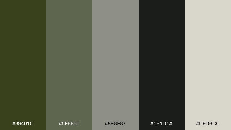 urban camo concrete color palette with hex codes
