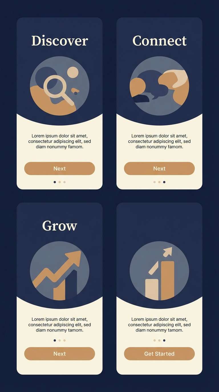 app onboarding ui screens
