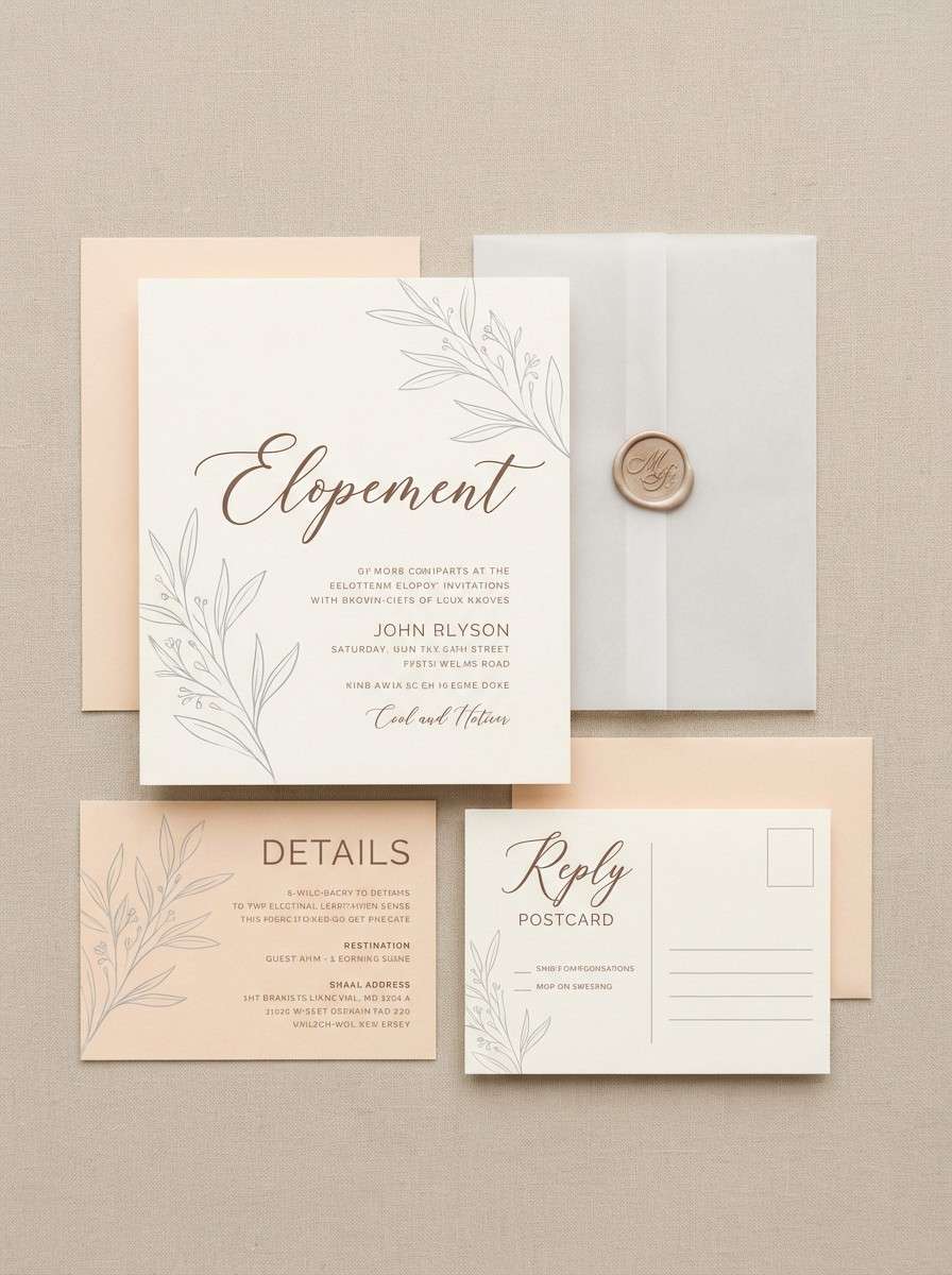 elopement invitation design