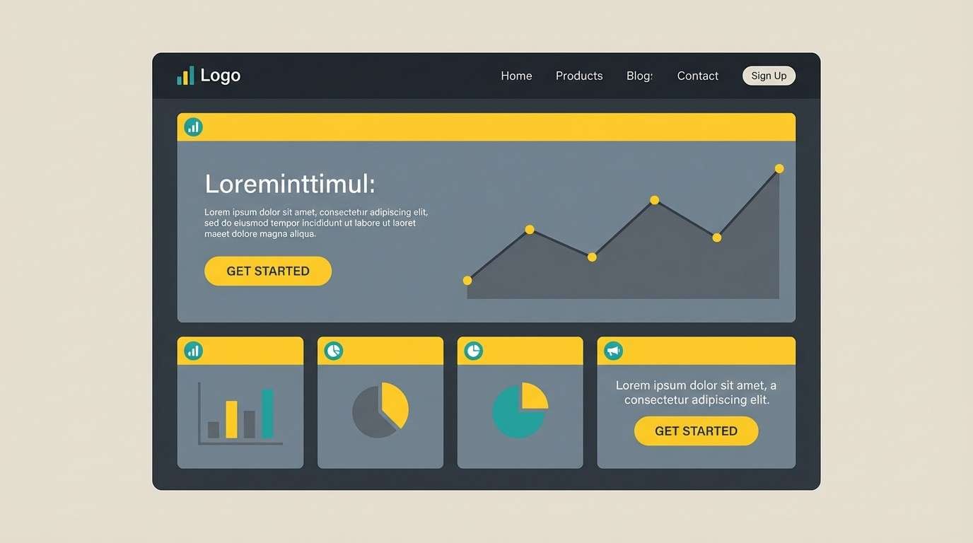 startup landing page ui