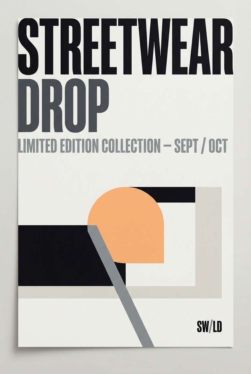 streetwear drop poster
