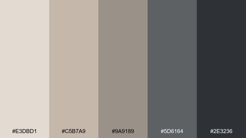 urban dune color palette with hex codes