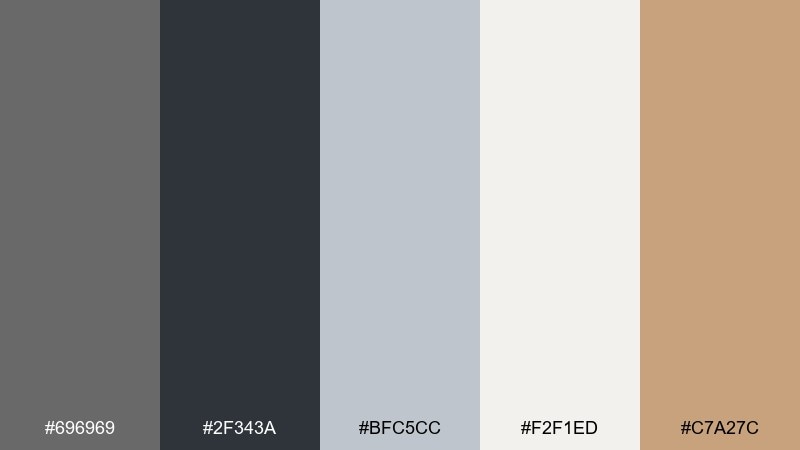 urban fog dim gray color palette with hex codes