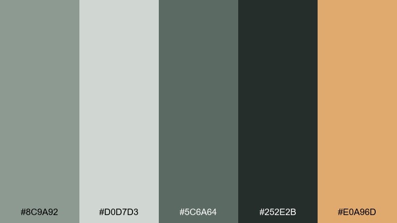 urban greenhouse color palette with hex codes