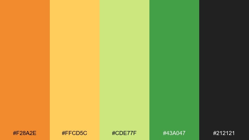 urban market ui color palette with hex codes