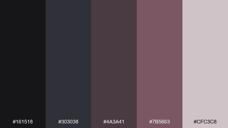 urban rose concrete black rose color palette with hex codes