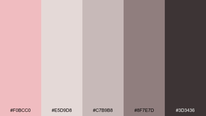 urban rose concrete tea rose color palette with hex codes