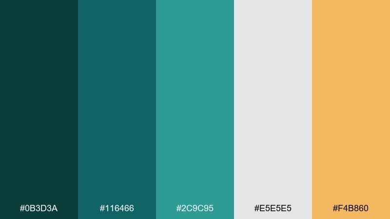urban subway tile blue green teal color palette with hex codes