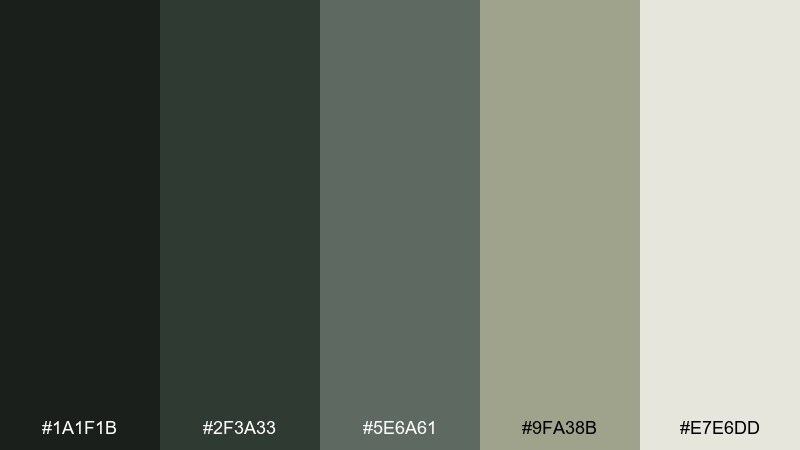 urban tactical army color palette with hex codes