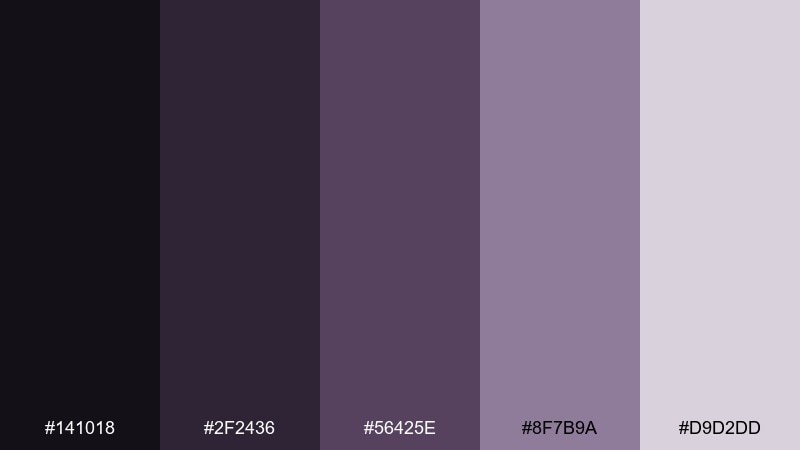urban violet concrete violet color palette with hex codes
