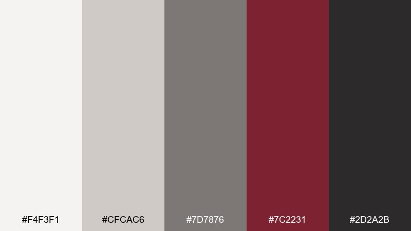 urban wine color palette with hex codes