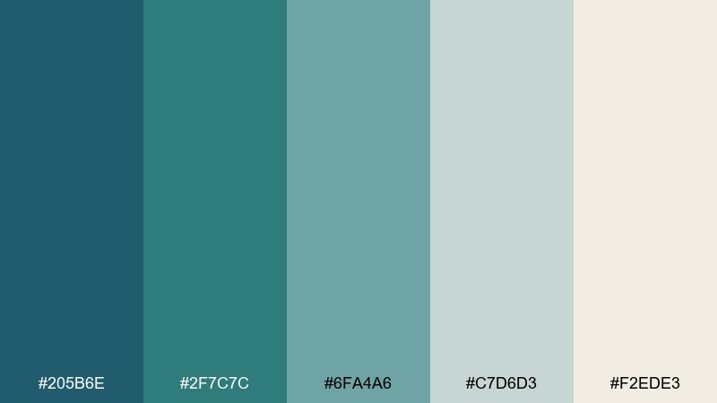 utility bluegreen denim color palette with hex codes