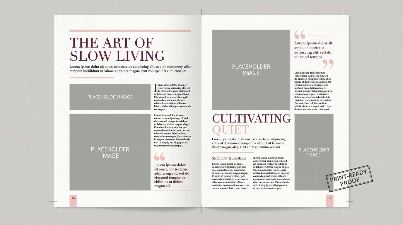 valentine editorial layout