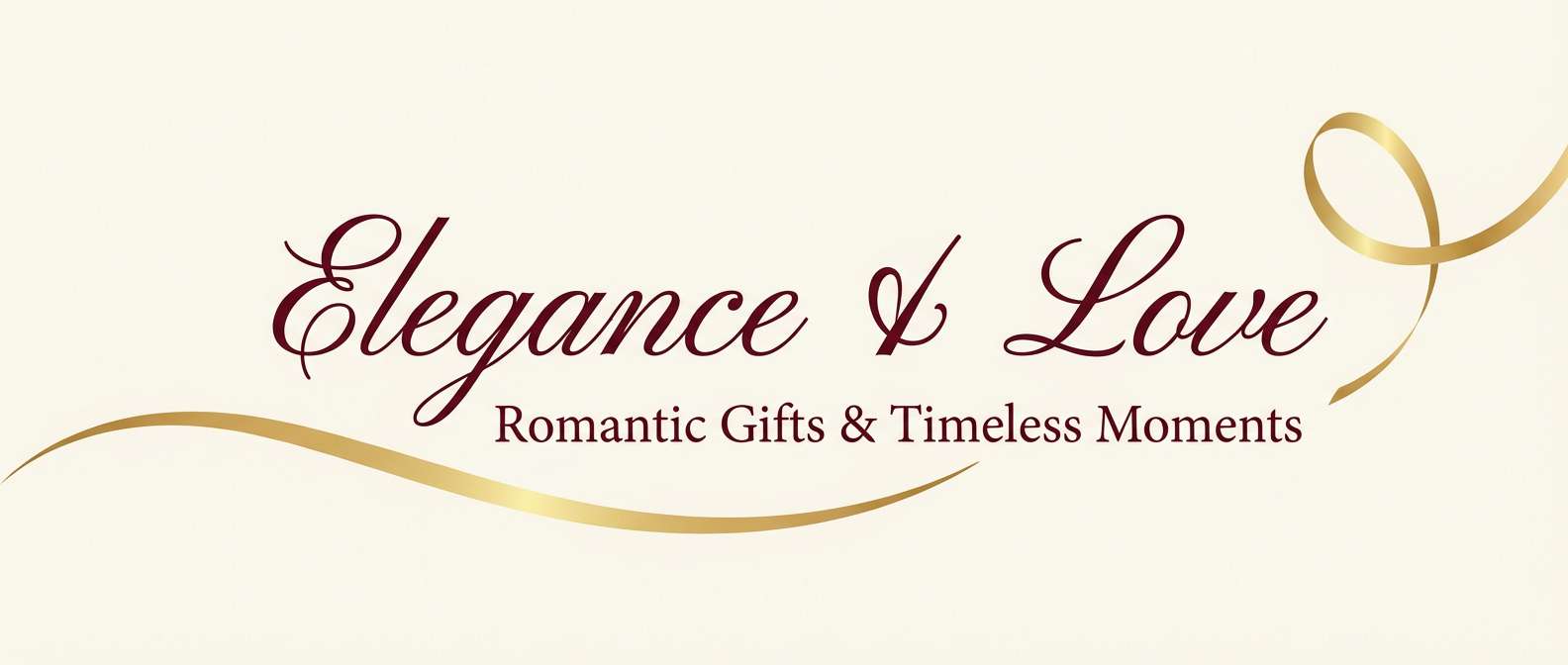 valentine promo web banner using maroon gold color combinations