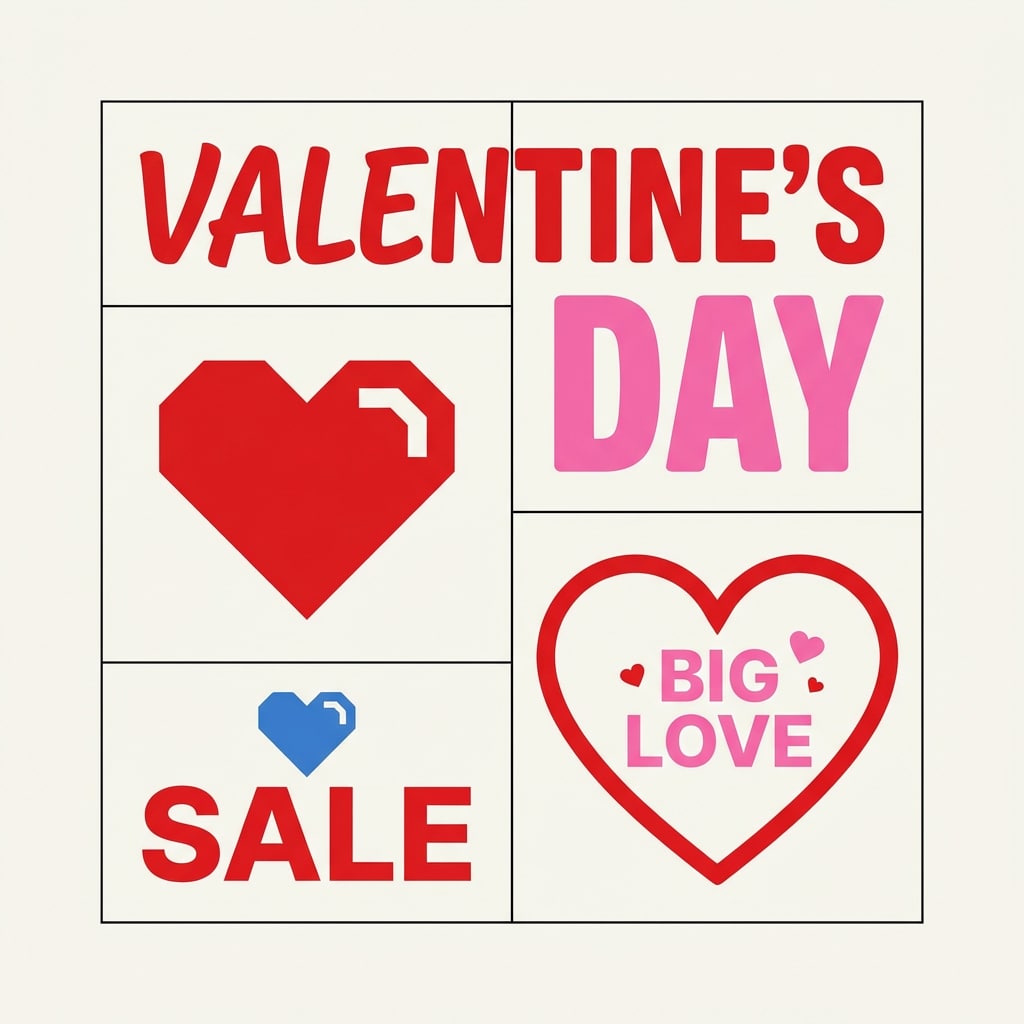 valentines instagram post layout