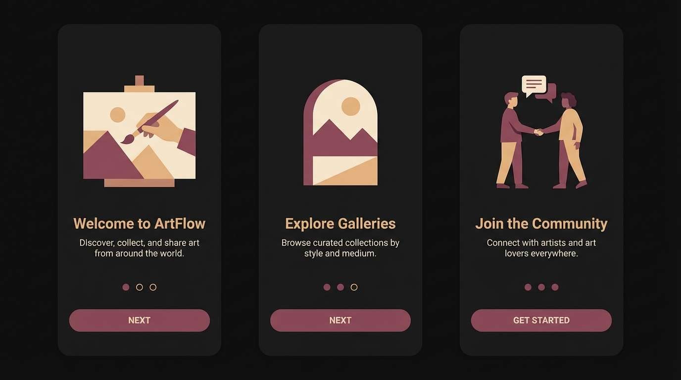app onboarding ui