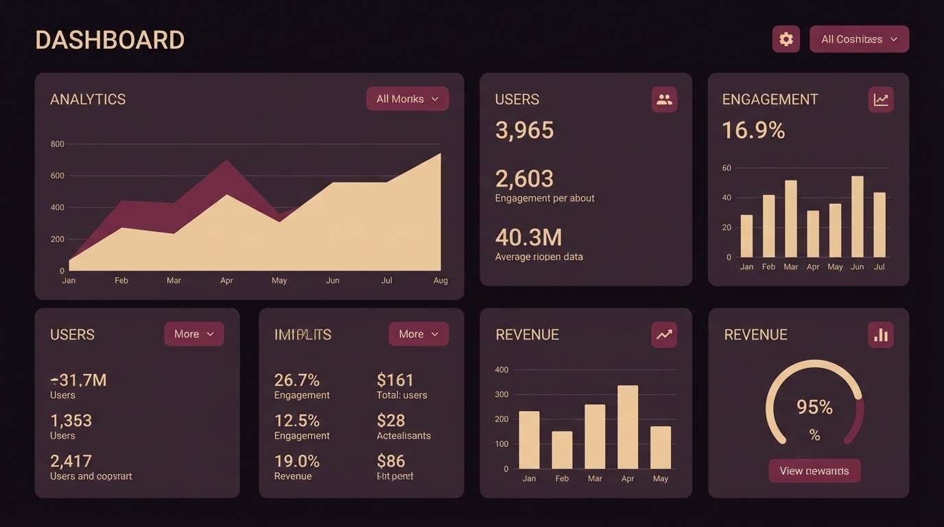 dark dashboard ui mockup