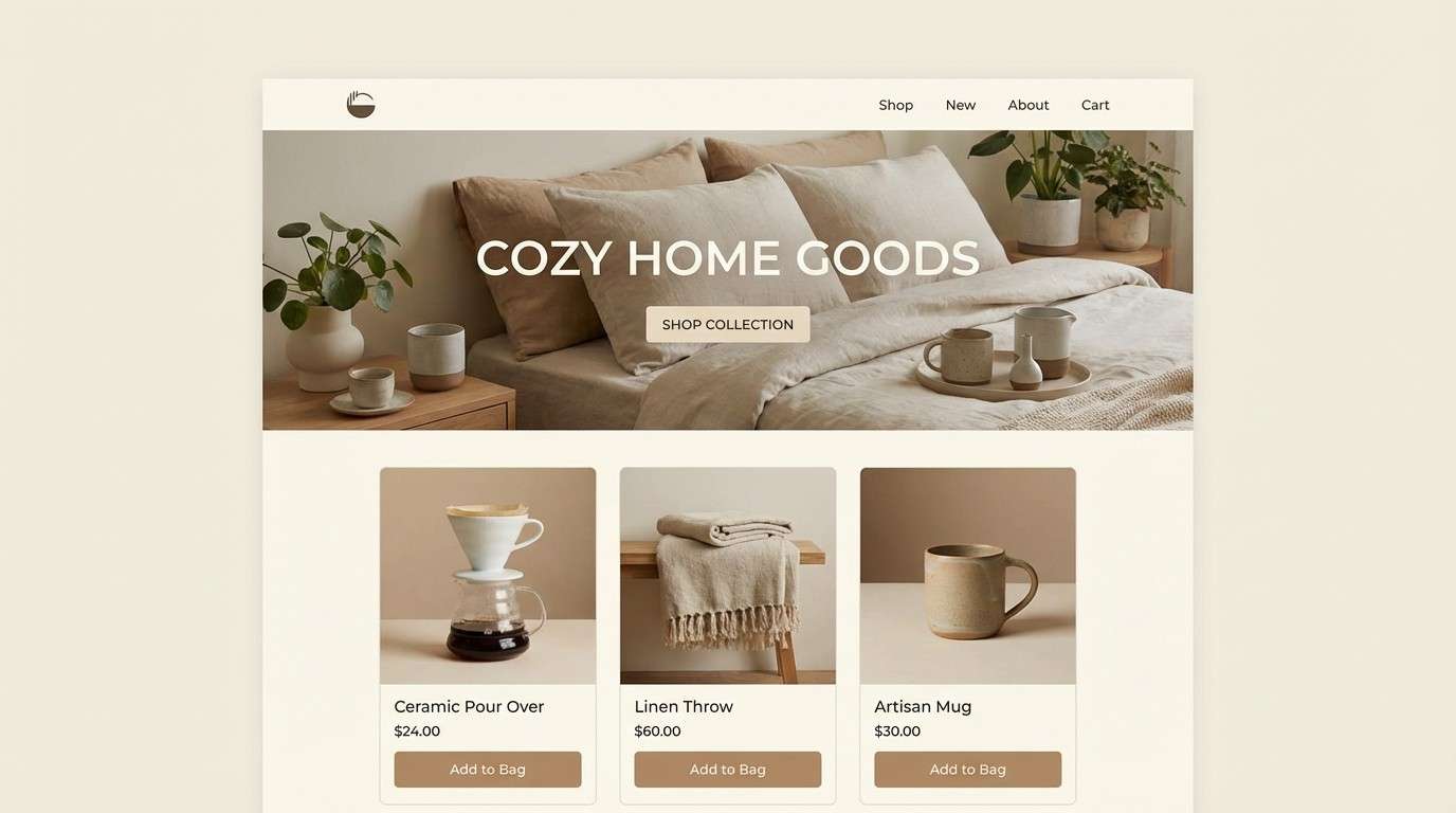 home goods landing ui