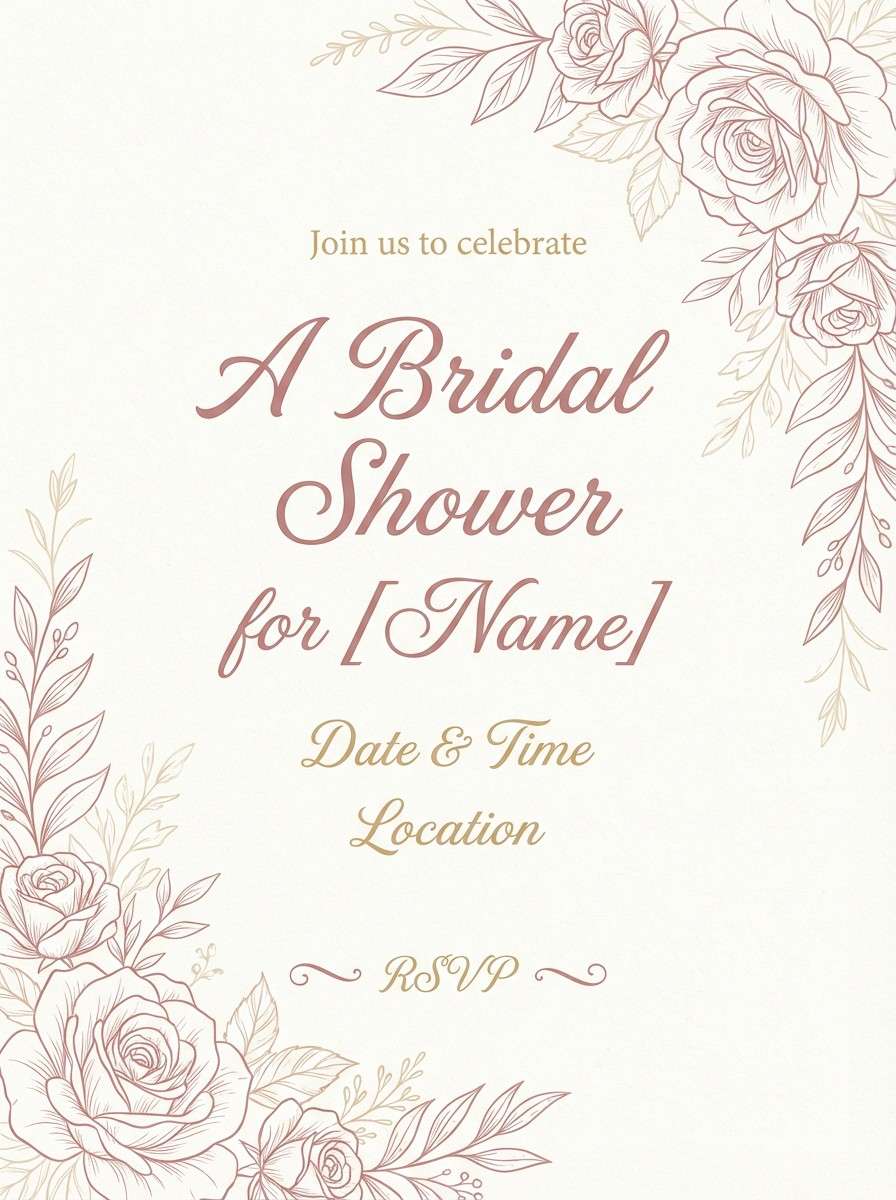 bridal shower flyer design