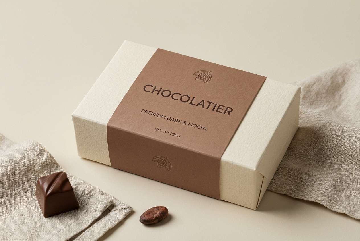 dessert packaging studio shot