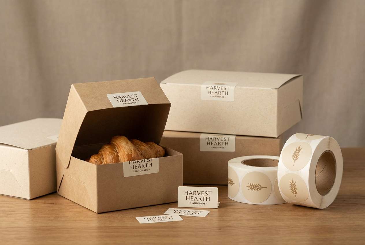 bakery box label design
