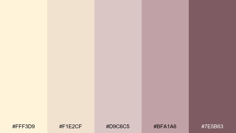 vanilla orchid mist vanilla color palette with hex codes