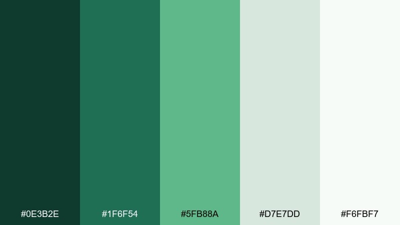 vault green finance color palette with hex codes