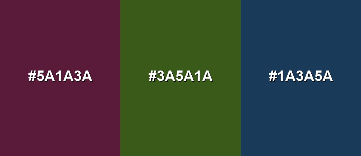 triadic combinations of velvet-color