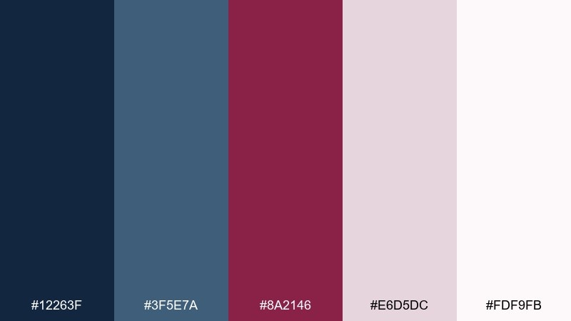 velvet dock color palette with hex codes