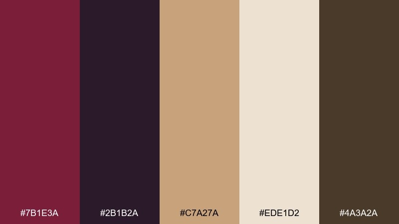 velvet drapery baroque color palette with hex codes