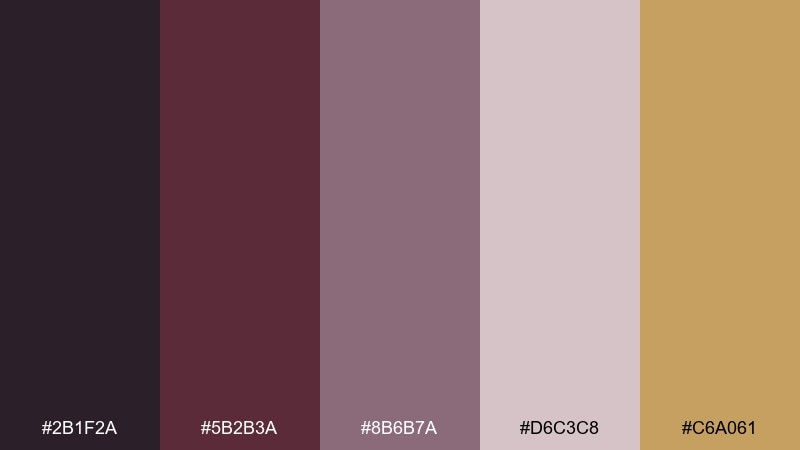 velvet evening edwardian color palette with hex codes