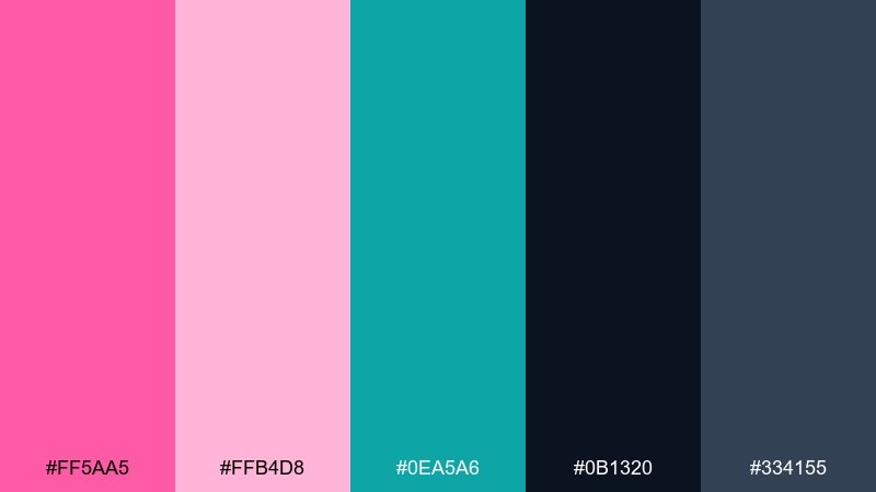velvet night teal color palette with hex codes