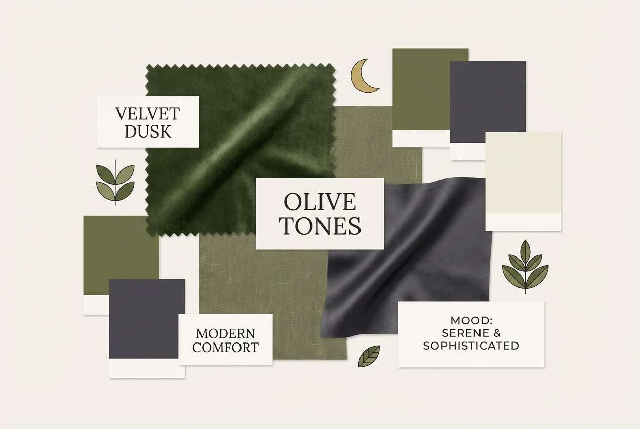 olive interior mood board