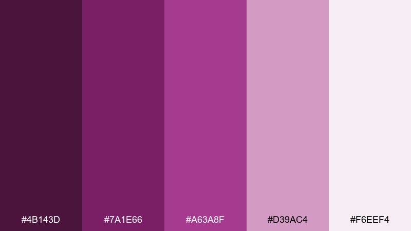 velvet orchid red violet color palette with hex codes
