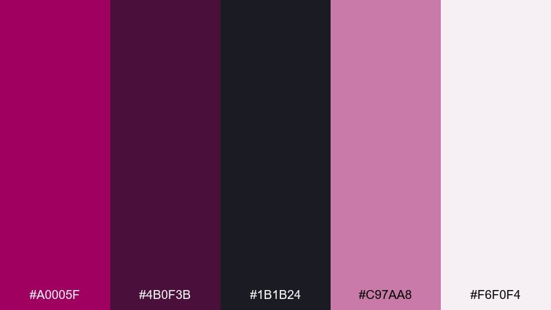 velvet plum color palette with hex codes
