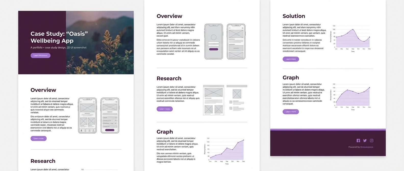 plum minimal portfolio page