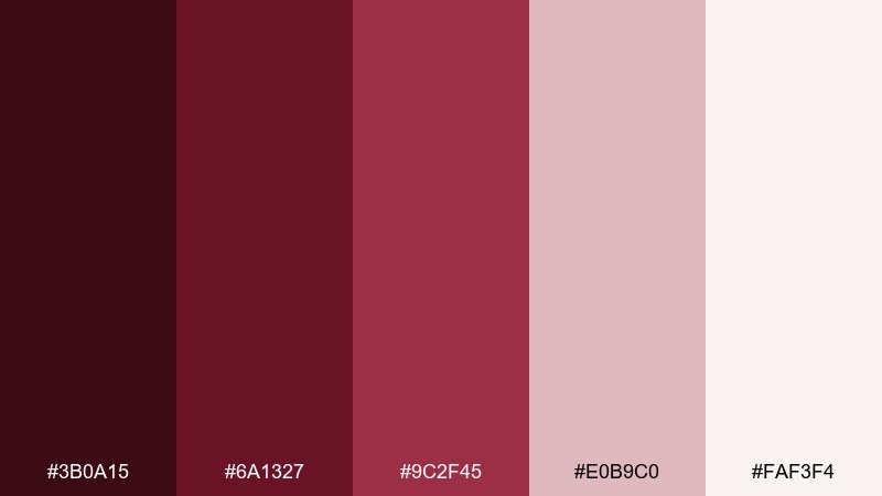 velvet ribbon dark red wine color palette with hex codes