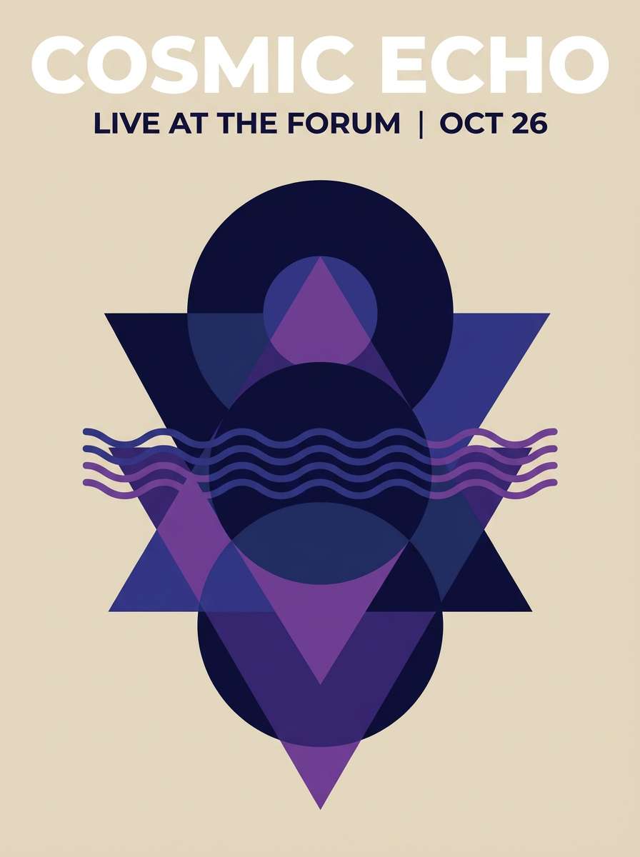 navy violet concert poster