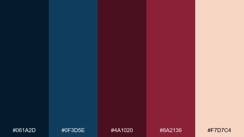 velvet theater color palette with hex codes