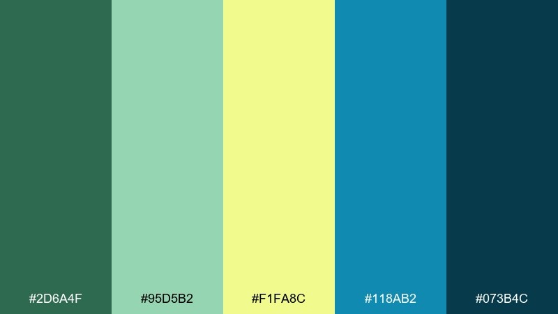 verdant lemonade color palette with hex codes